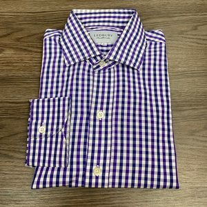 Ledbury Purple Checkered Men's Dress Shirt